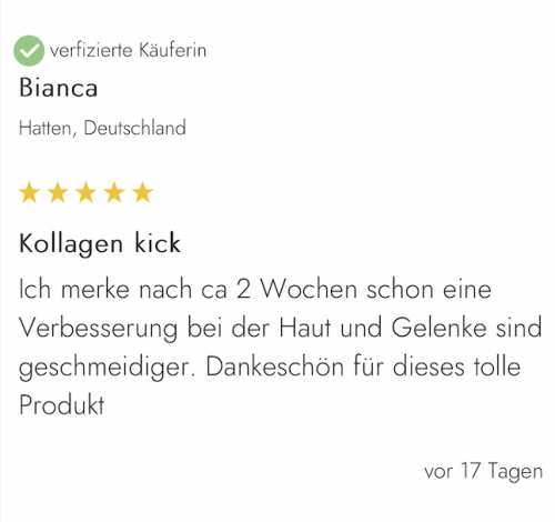 Bewertung Kollagen Kick Bianca